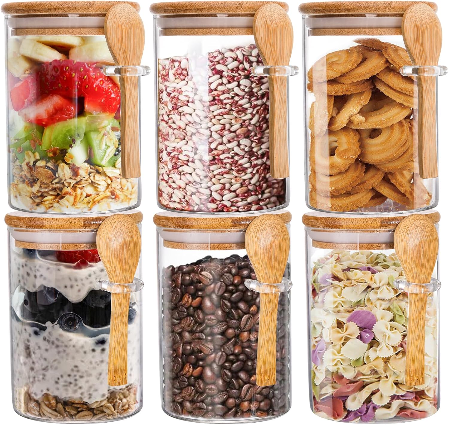 Chenshia Glass Overnight Oats Jars Mason Airtight Container Lid & Spoon - View #9