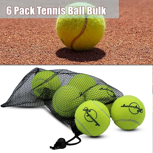Miniatura 5 de Magicorange Pelotas de tenis, paquete de 6 pelotas de tenis de entrenamiento avanzado, pelotas de práctica, pelotas de juego para perros y mascotas