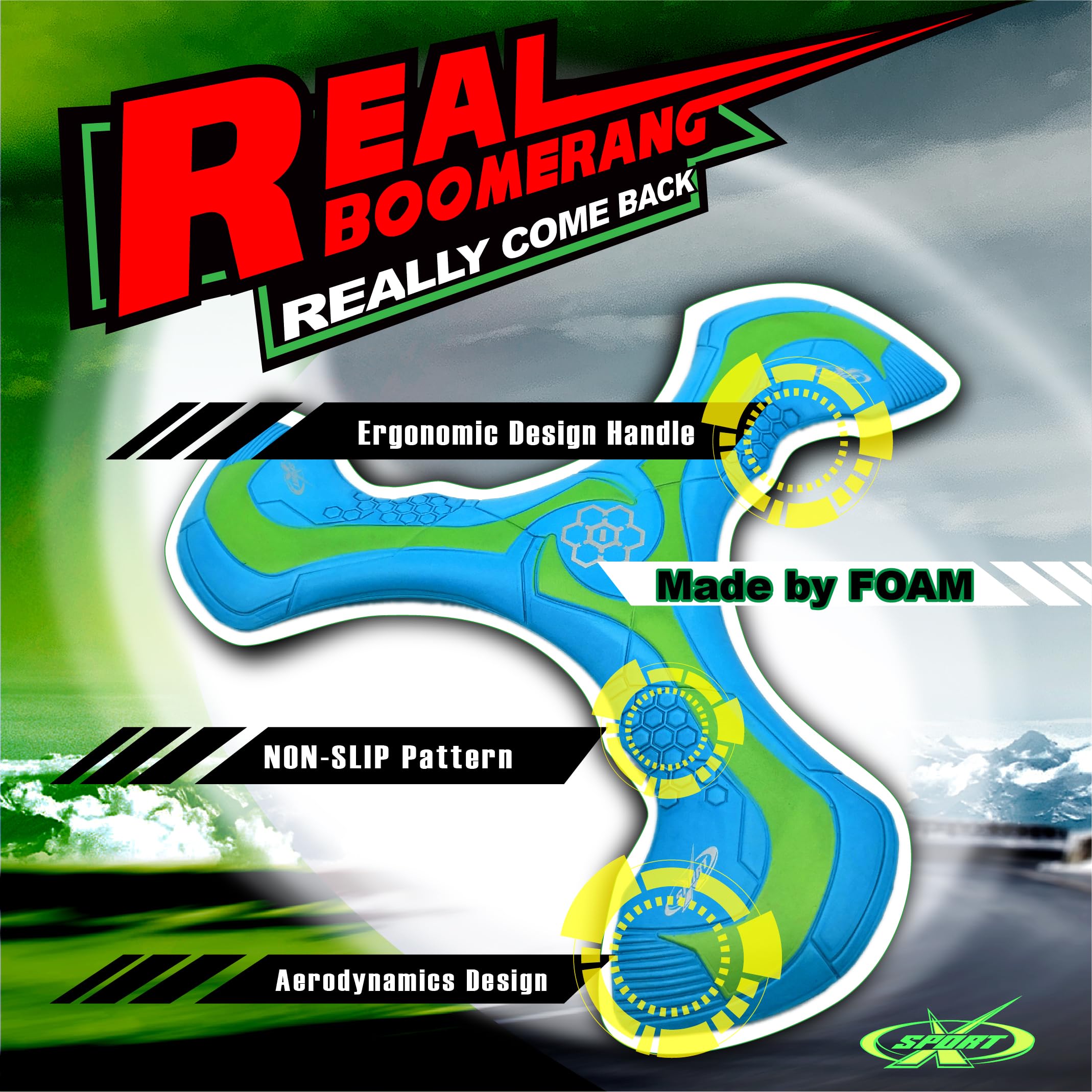 AMAZING TOYZ Soft Foam Boomerang 23cm Beginner Friendly - Image 4