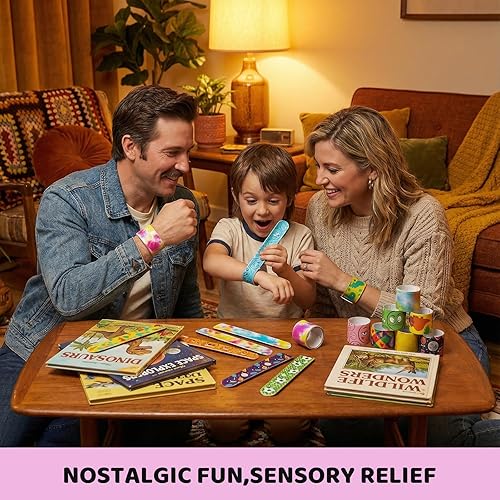 Miniatura 6 de POPLAY 48 pulseras para niños, pulseras a presión a granel, pulseras de teñido anudado a granel, regalos de fiesta de fin de año, premios de aula