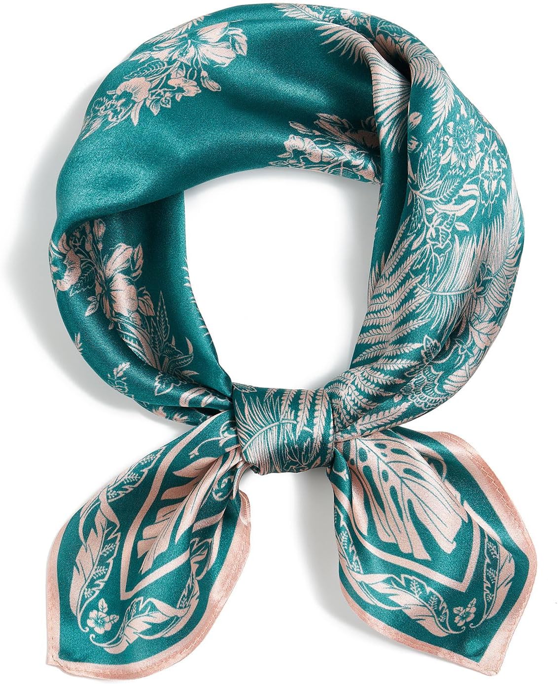 100% Mulberry Silk Scarves for Women Lightweight 21"x21" Square Scarf Small Neckerchief Women Printed Head Wrap