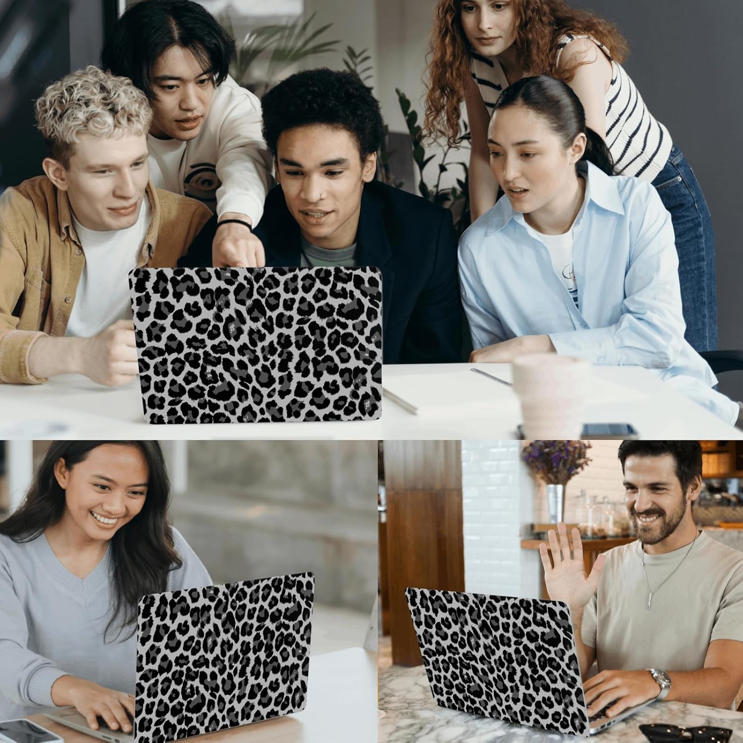 Pretty Case for MacBook Pro 16 inch 2020 2019 Model A2141 with Touch Bar&Touch ID,Hard Shell Case Protector & Laptop Sleeve & Keyboard Cover for Mac Pro 16",Grey Cheetah