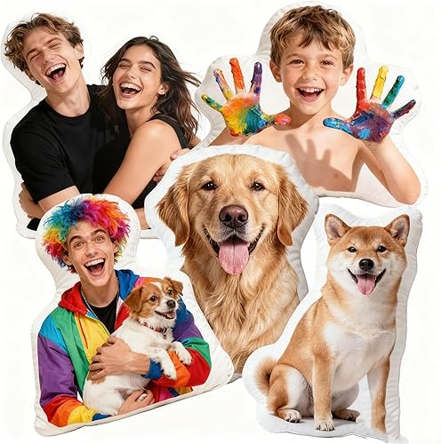 Almohada personalizada Almohada facial personalizada con imagen para novio, novia, regalo divertido almohada de gato perro para hombres y mujeres