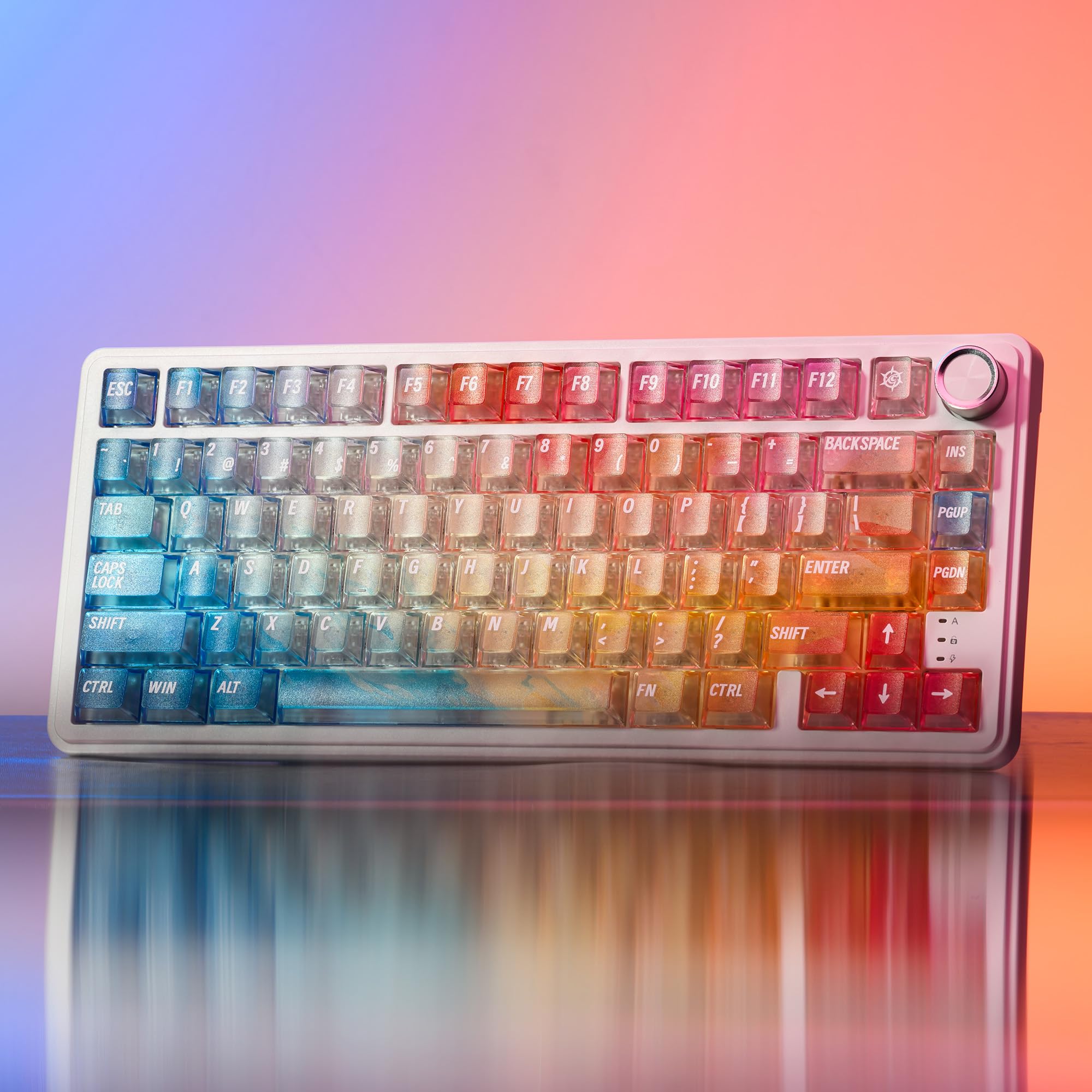 Amazon.com: Hkfos XVX Colorful Clear Keycaps, Transparent Keyboard