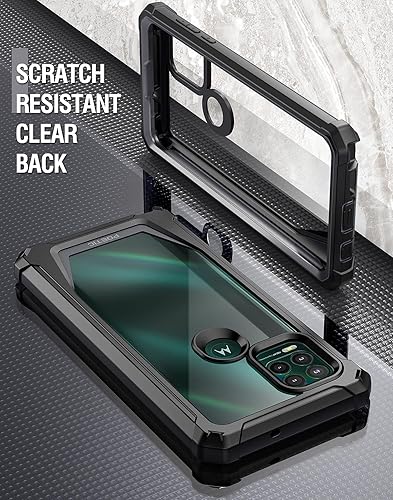 Miniatura 5 de Poetic Guardian Series - Funda diseñada para Moto G Stylus 5G (2021), modelo # XT2131, híbrida de cuerpo completo a prueba de golpes, con protector