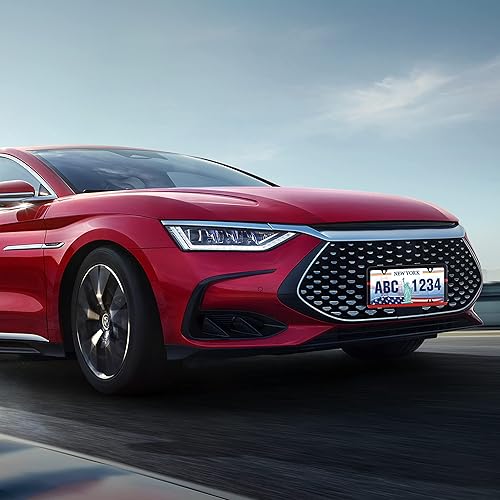 Miniatura 6 de Marco de matrícula de línea roja fina, soporte para placa de bombero, retro de acero inoxidable, decoración de piezas de automóvil con tornillos