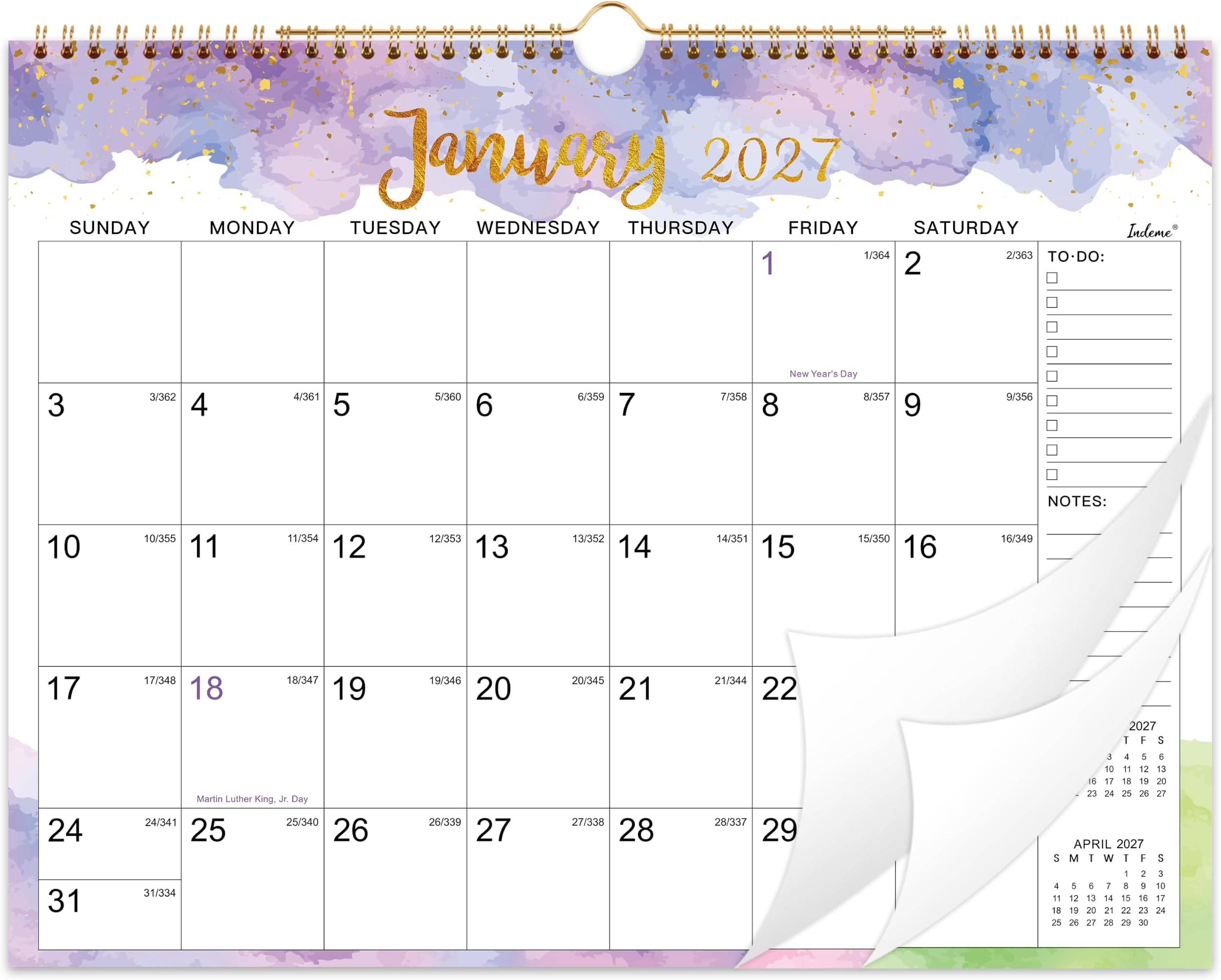 2027 Calendar - 2027 Wall Calendar, 15" x 11.5", JAN. 2027 - DEC. 2027