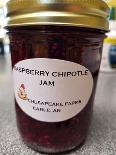 Raspberry Chipotle Jam 8 Oz Size Arkansas Grown And Made Organic Great Gift Idea!