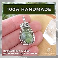 Vista 63 de NEW Designs by Nature Gems Handmade Fire Opal Necklace, October Birthstone Jewelry, With 24 Inch Silver Plated Chain, With a Gift Box, Handmade in