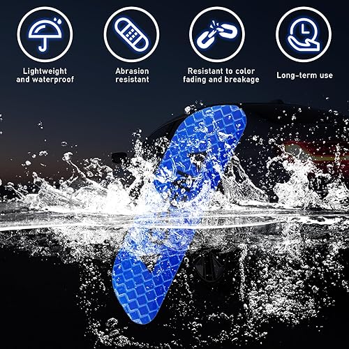 Miniatura 3 de 4 calcomanías reflectantes abiertas para puerta de automóvil, visibilidad nocturna, anticolisión, tira protectora de advertencia de seguridad,