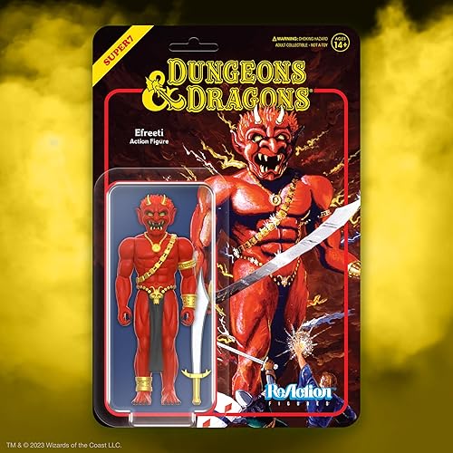 Miniatura 6 de Super7 Dungeons & Dragons Efreeti - Figura de acción de Calabozos y Dragones de 3.75 pulgadas con accesorio, coleccionables vintage y juguetes retro