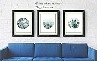Vista 6 de Forest Landscape Art Prints - Nature Wall Decor - 8x10 - Set of 3 - Unframed