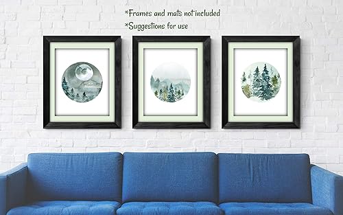 Miniatura 9 de Forest Landscape Art Prints - Nature Wall Decor - 8x10 - Set of 3 - Unframed