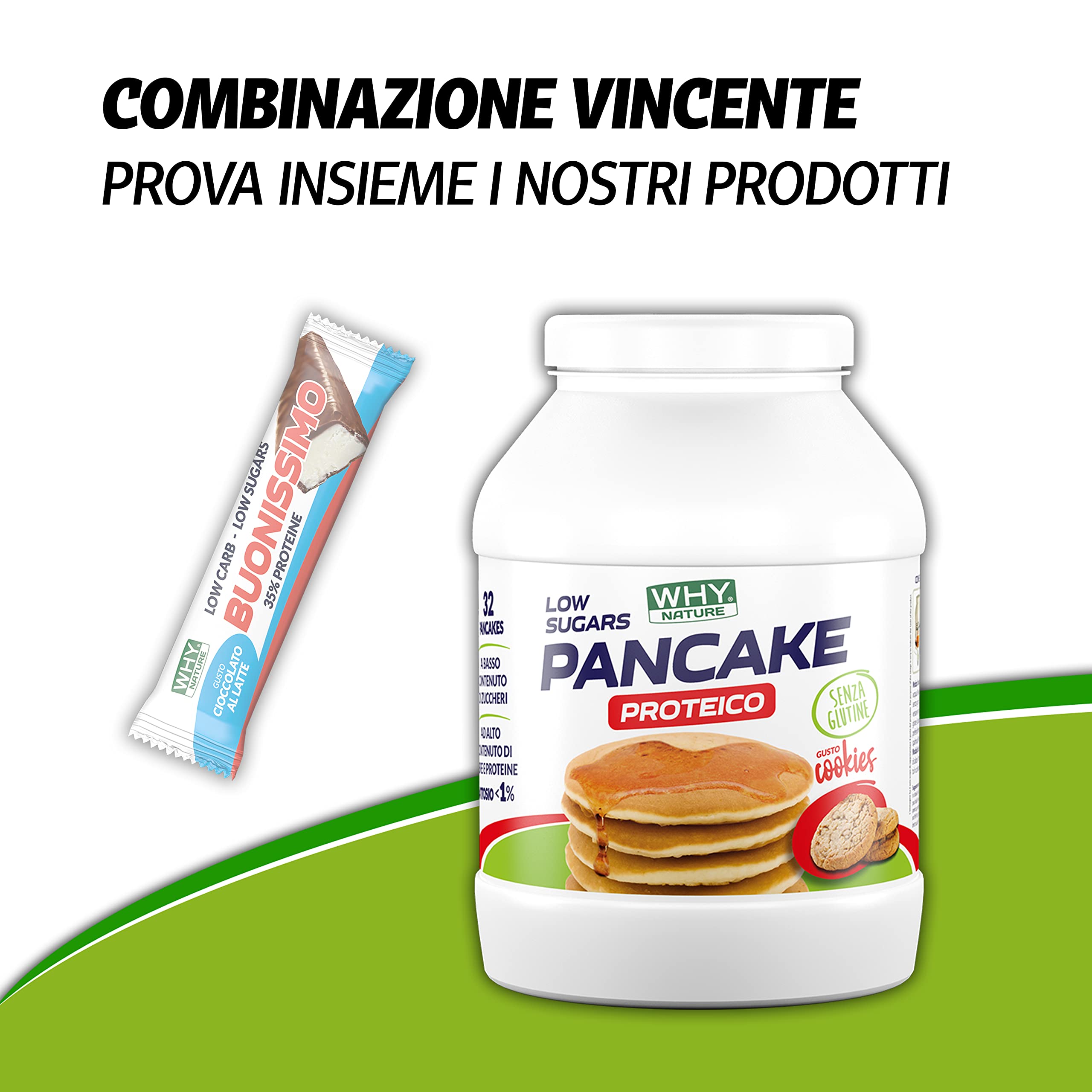 WHY NATURE BUONISSIMO - Barrette Proteiche Ricoperte e Ripiene - Barretta Proteica Senza Glutine - Snack Proteici - Gusto Cioccolato al Latte - Box 30 Barrette da 30 gr