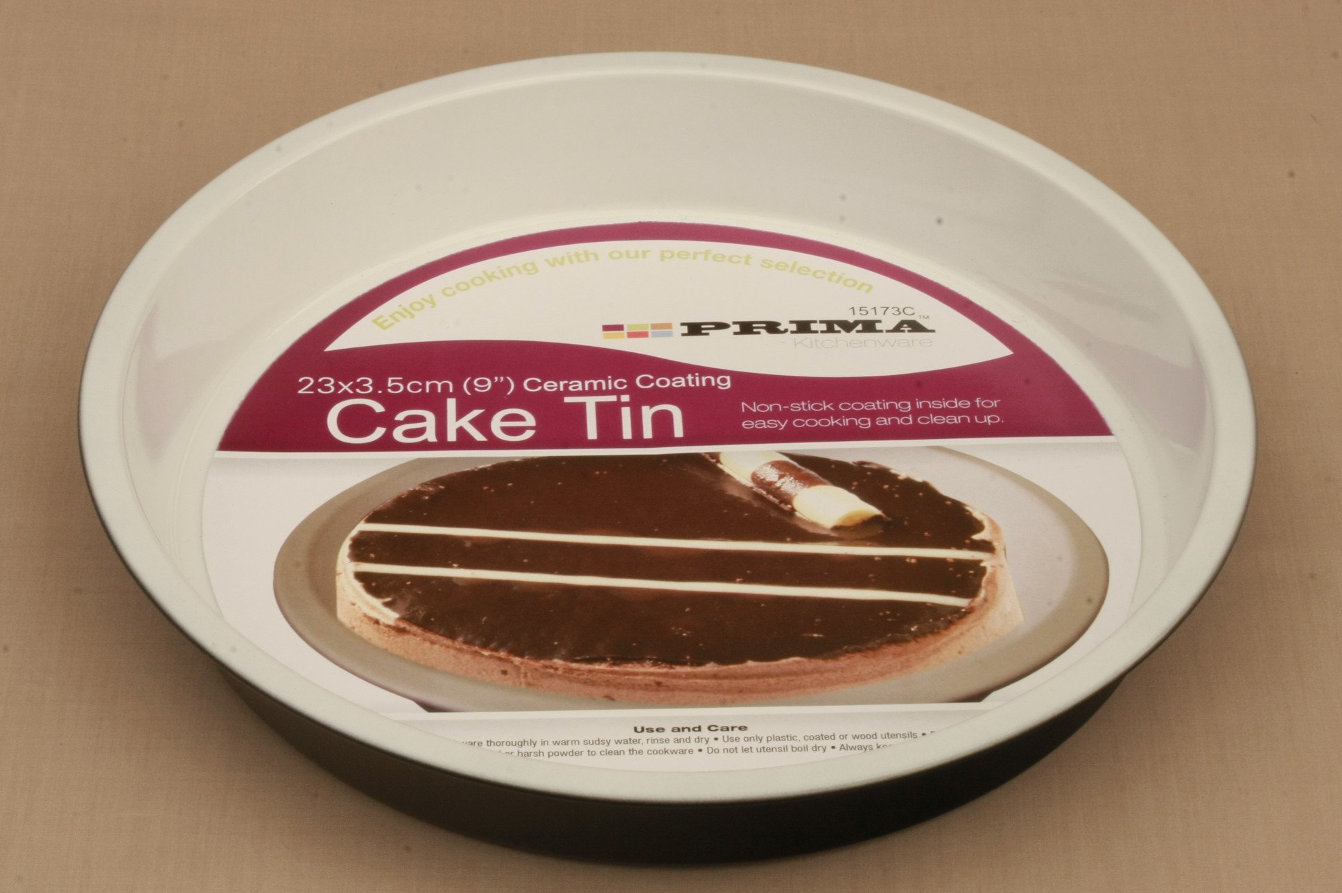 ceramic coated non-stick deep sandwich cake tin dia 214mm x 33mm