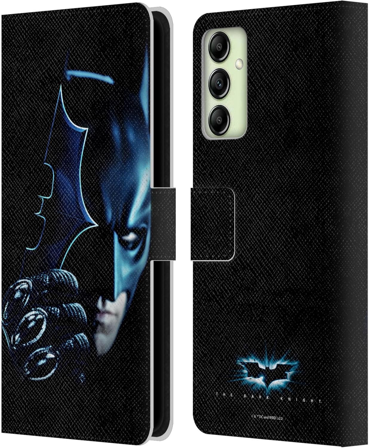 Head Case Designs Officially Licensed The Dark Knight Batman Poster Key Art Leather Wallet Case Compatible with Samsung Galaxy A14 5G