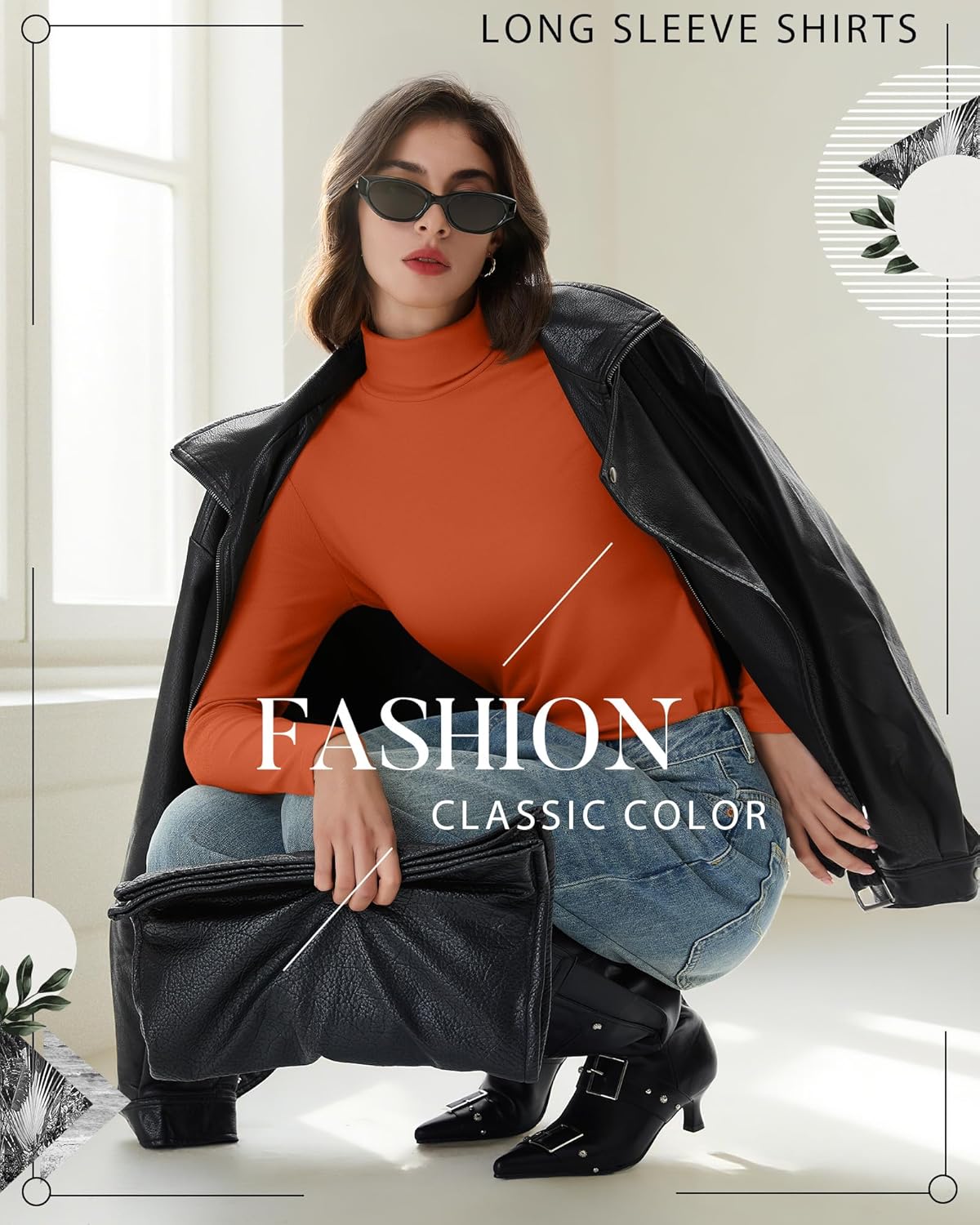 Neer 3 Pack Cotton Women's Turtleneck Long Sleeve Tops Thermal Underwear Base Layer Fall Winter Shirts Sweater - Image 3