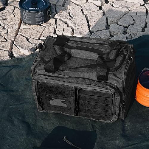 Miniatura 8 de Bolsa de pistola para pistolas y munición para pistola táctica para campo de tiro, bolsas de lona para pistolas grandes, revistas, accesorios de