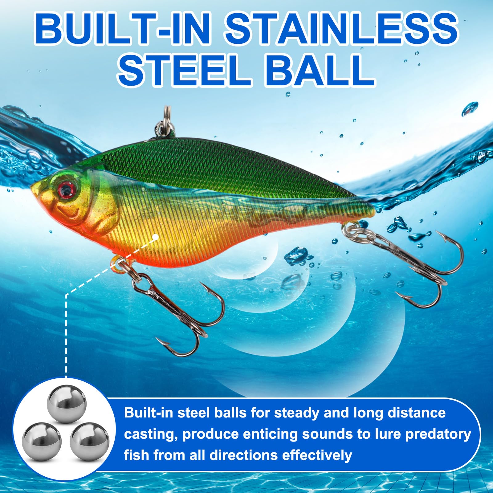Skylety 10 Pieces Mini Fishing Lures Fishing Hard Baits Hooks Crankbaits Lures Baits Topwater Strong Sound for More Bites Freshwater Saltwater Trout Bass Perch with Box(Fish) : Sports & Outdoors