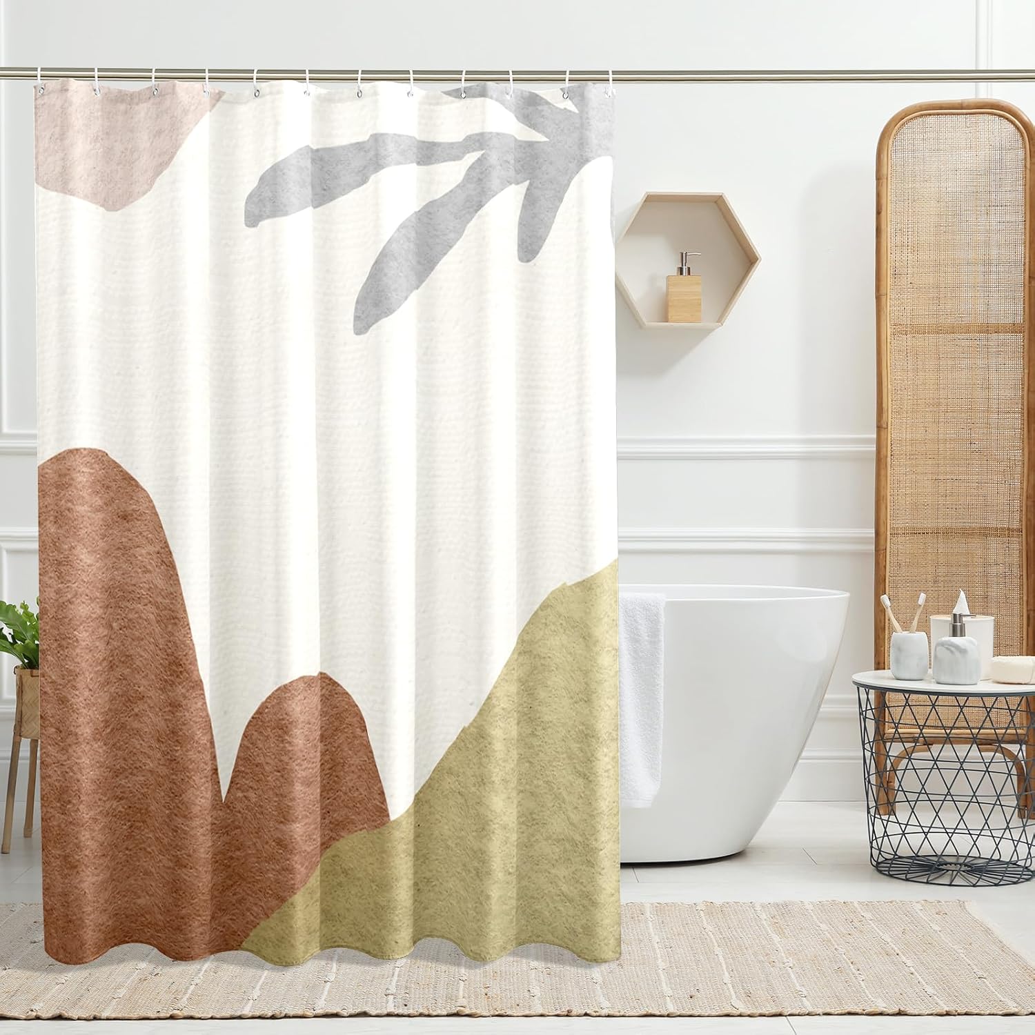 62x72 Inch Color Block Shower Curtain Eclectic Shower