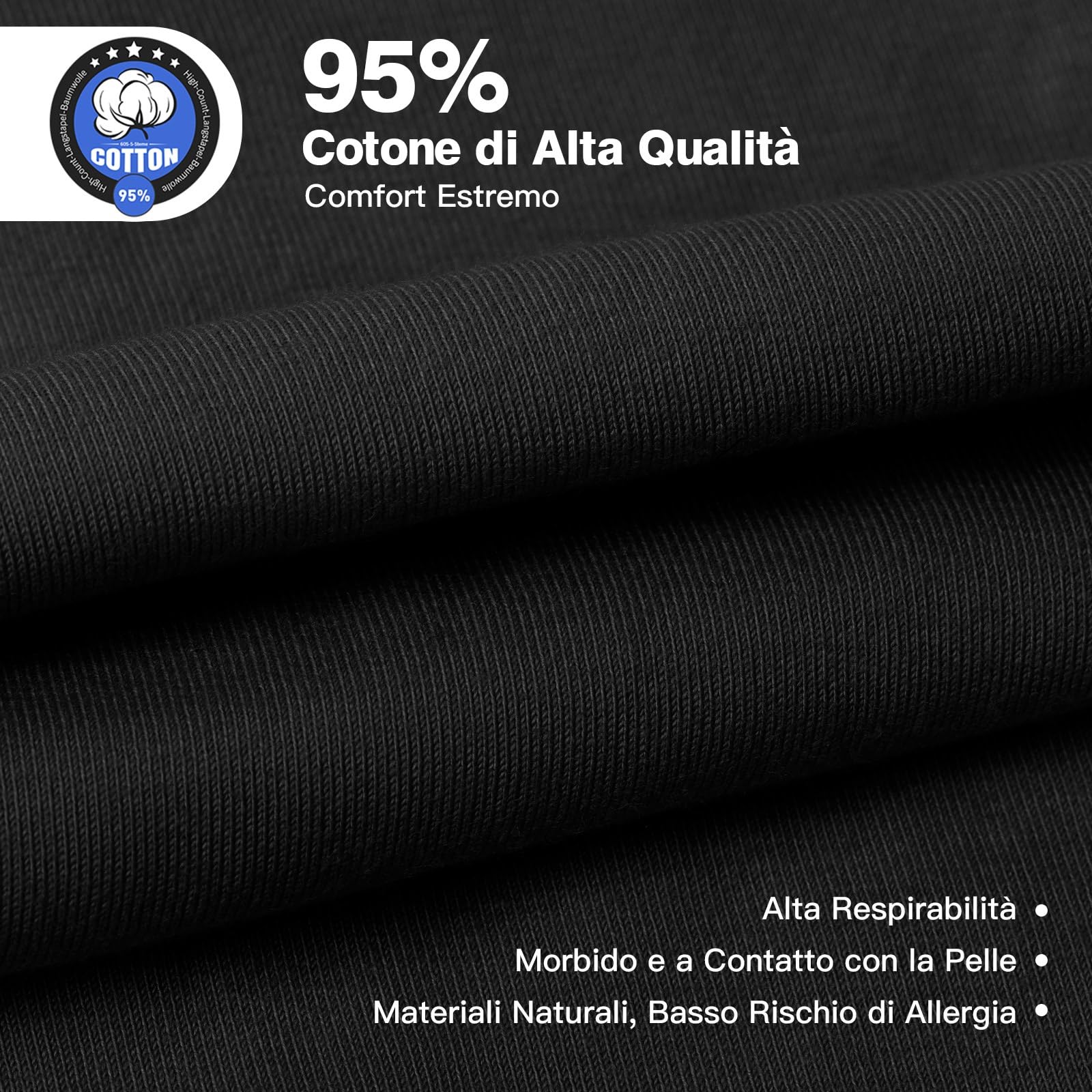 Boxer Uomo Cotone 9 Pezzi - Mutande Uomo Senza Etichette, Confortevoli e Traspiranti, Confezione Regalo Premium