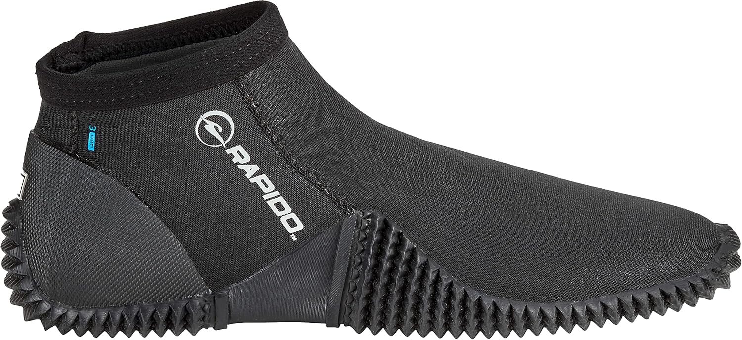 Rapido Boutique Collection Premium 3mm Neoprene Men & Women Neoprene Wetsuit Boots, Puncture Resistant Water Shoes Dive Booties - Image 2