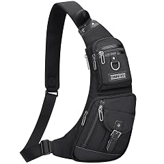 WITZMAN Sling Bag for Men Crossbody Bags Travel Slim Chest Bag One Strap Lightweight Casual Daypack