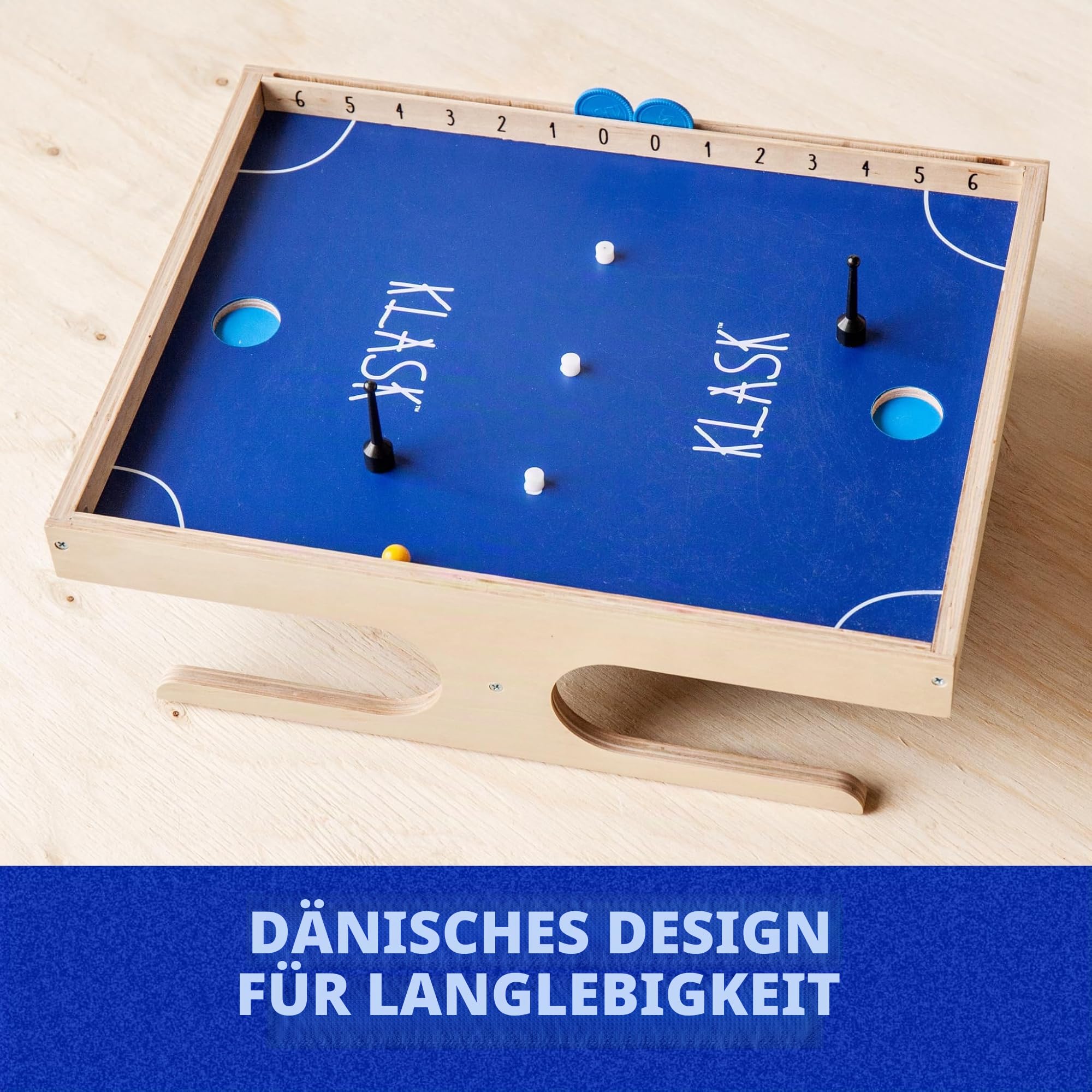 KLASK: The Magnetic Award-Winning Party Game of Skill - for Kids and Adults of All Ages That’s Half Foosball, Half Air Hockey