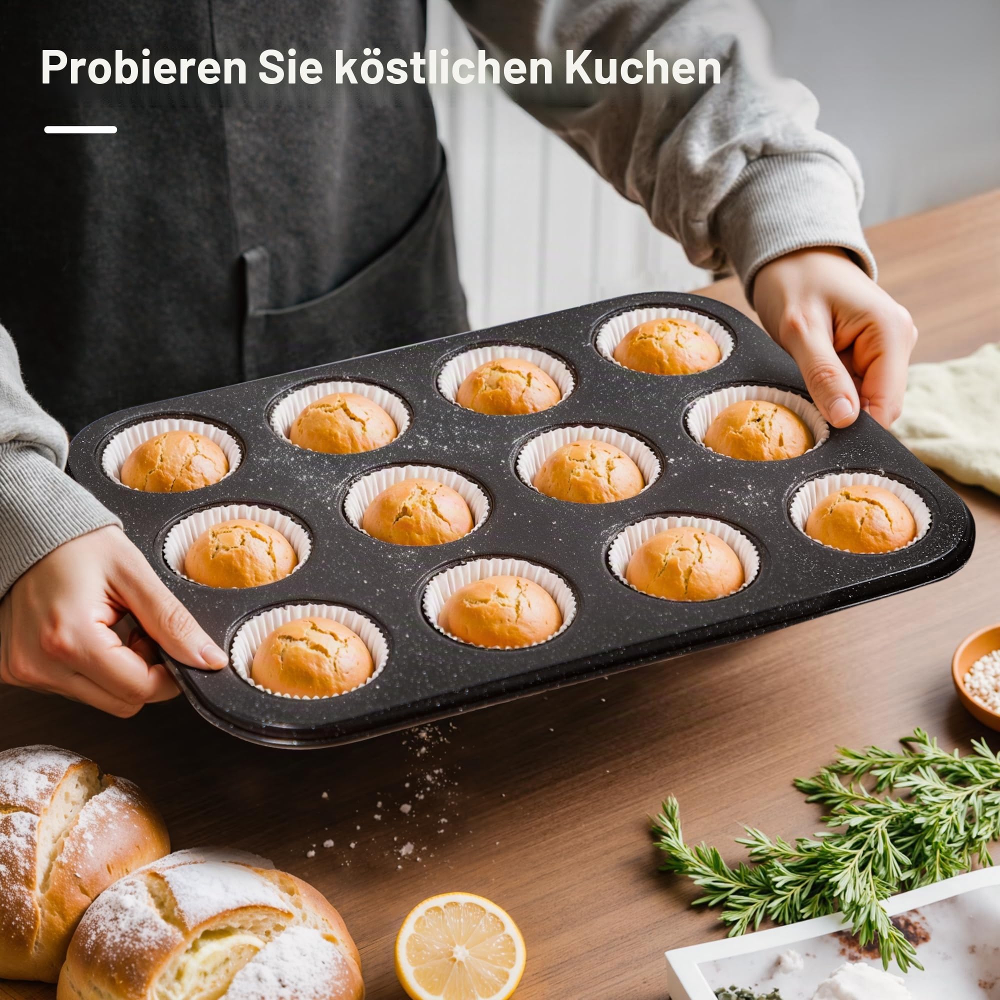 Kitchen Academy 30-teiliges Topfset Induktion, Granit Topf Pfannen Set | Antihaft-Kochgeschirr, Kochtopfset für alle Herdarten, schnelle Hitzeverteilung, 100% PFOA- und PFOS-frei