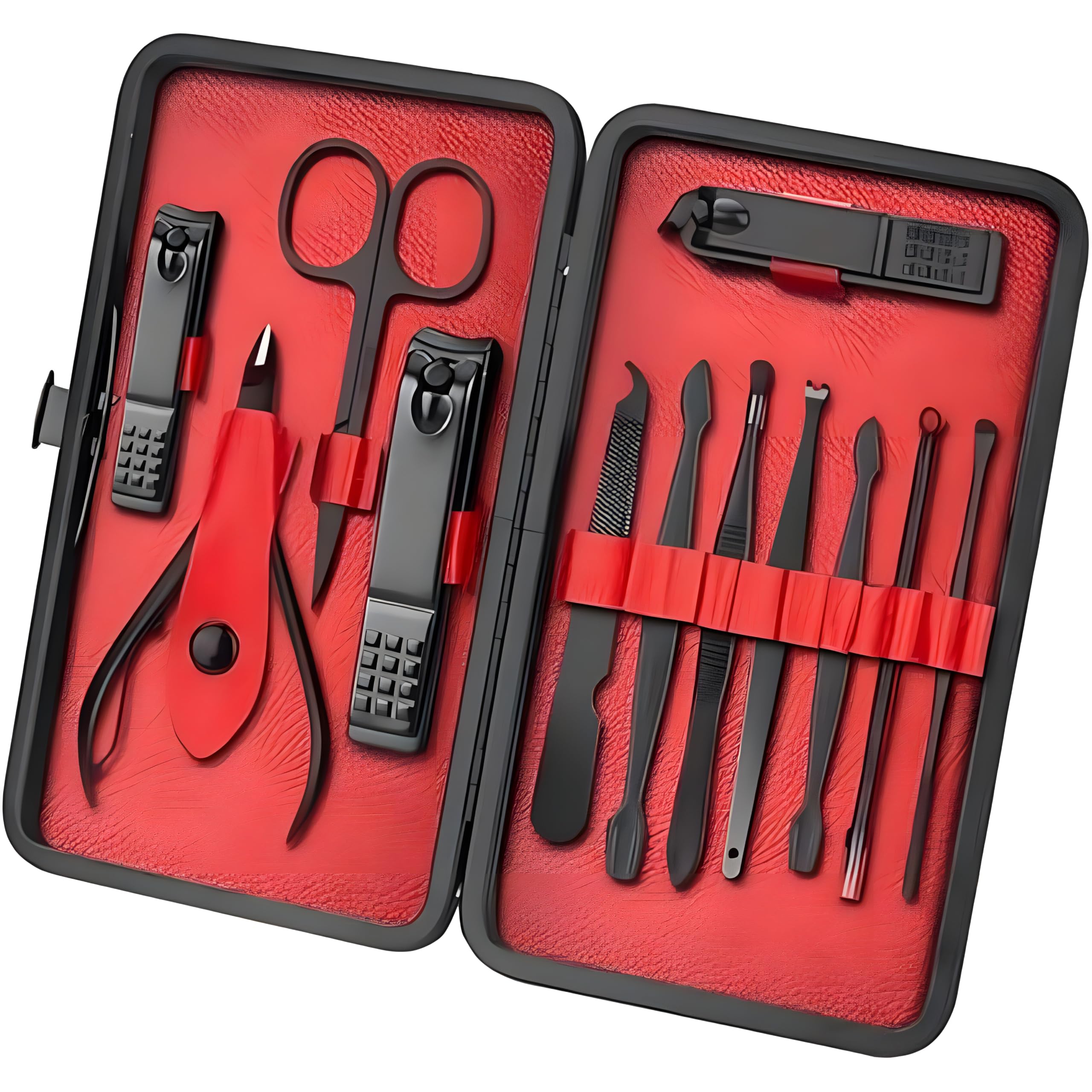 Manicure Tool Kit Nail Kit Stainless Steel Nail Scissors Pedicure Tool Beauty Set - Folding Bag Portable Manicure Tool Set 12 Pcs-image-22