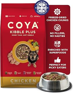 Kibble Plus Chicken (1.5kg) | Complete Grain Free Dog Food with Freeze-Dried Raw Meat, Fruit and Vegetables | Dry Dog Food, Hypoallergenic, High in Protein & Fibre