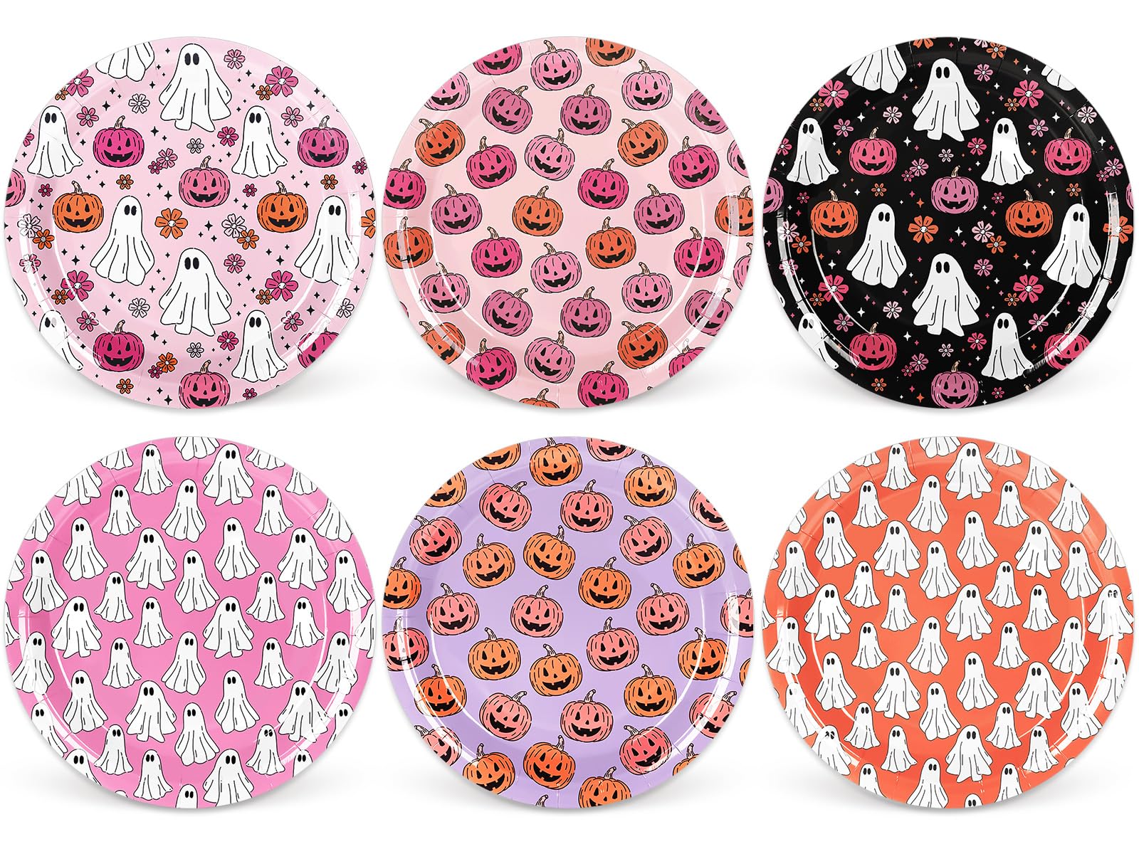 Assiettes carton Halloween 22,9 cm robustes et larges pour grands buffets festifs