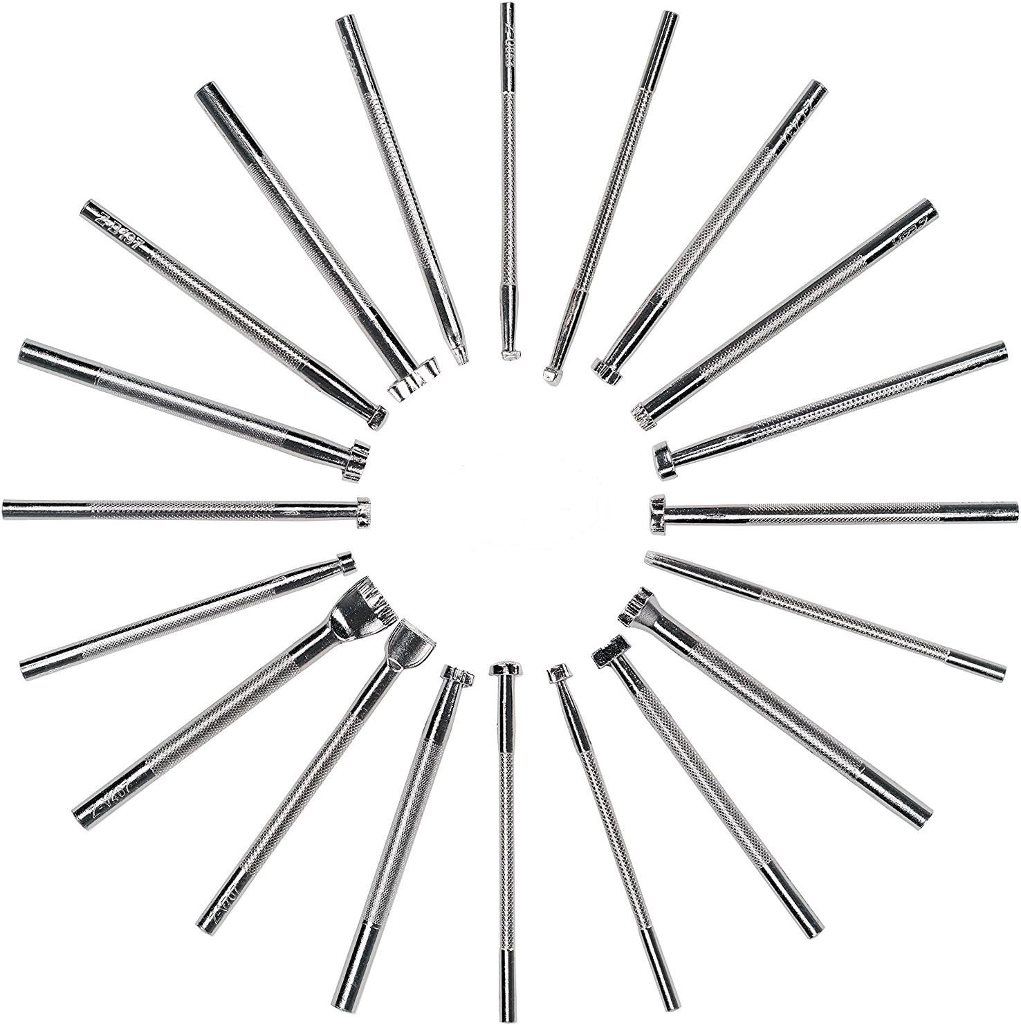 Driak 20pcs Leather Carving Working Saddle Making Stamps