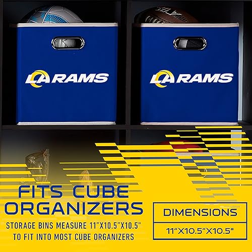 Miniatura 187 de Cubo de almacenamiento Franklin Sports, de tela, del equipo de la NFL, apto para adaptarse a contenedores de almacenamiento (11 x 10.5 x 10.5), San