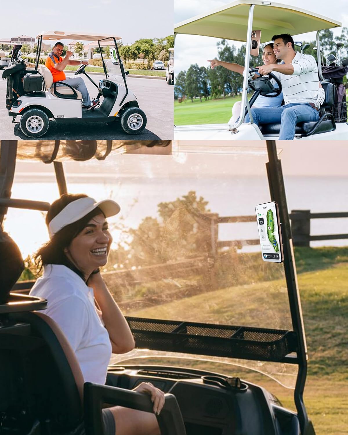 Magnetic Phone Holder for Golf Cart - Strong N52 Magnets, MagSafe Compatible for iPhone 16 15 14 13 12 Series, Fits EZGO Club Car Yamaha Golf Carts & Any Metal Surface Golf Cart Accessories - Image 2