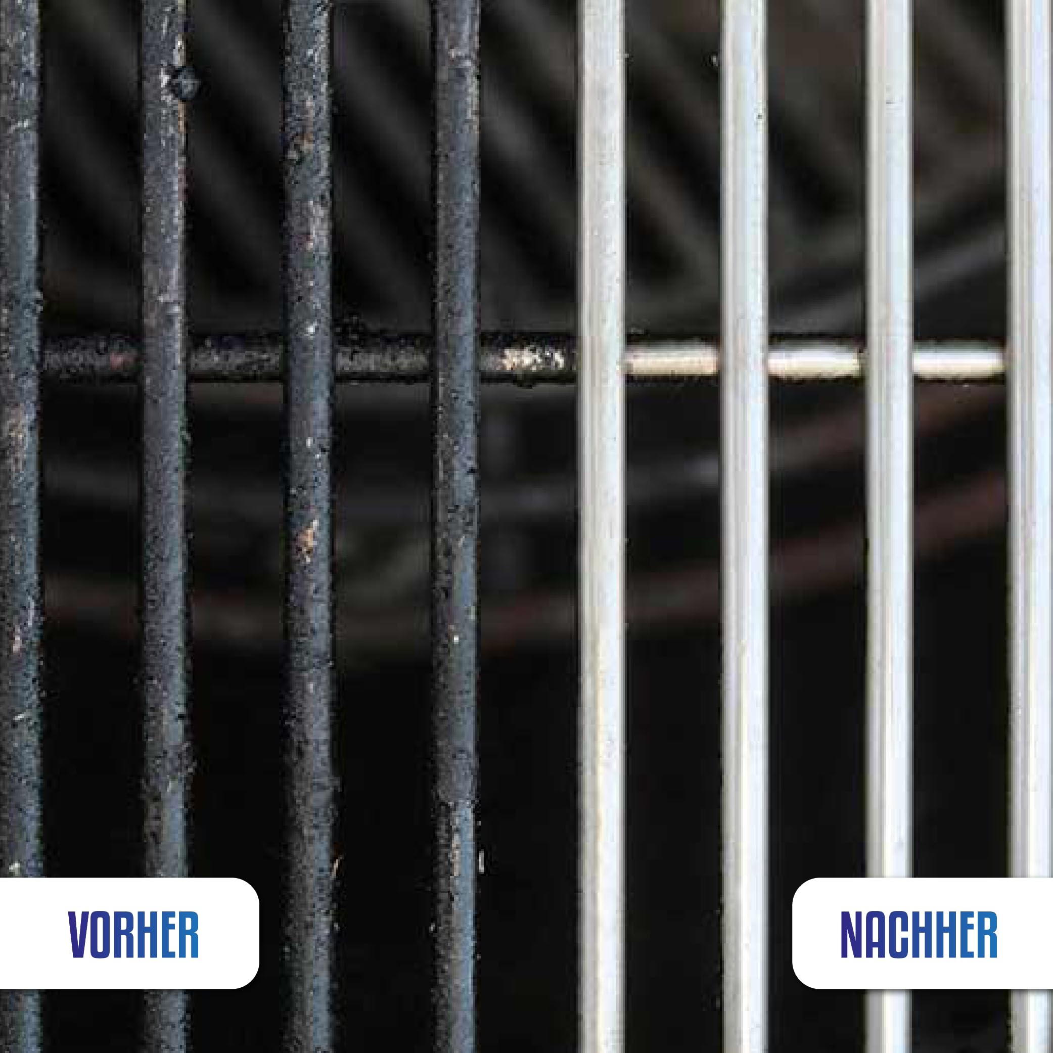 Grillrost Reiniger Starter Set - Grillschaber & Putz-Brikett - Effektive Reinigung für alle Grillroste (Guss, Edelstahl, Emaille) - gegen hartnäckige Verschmutzung