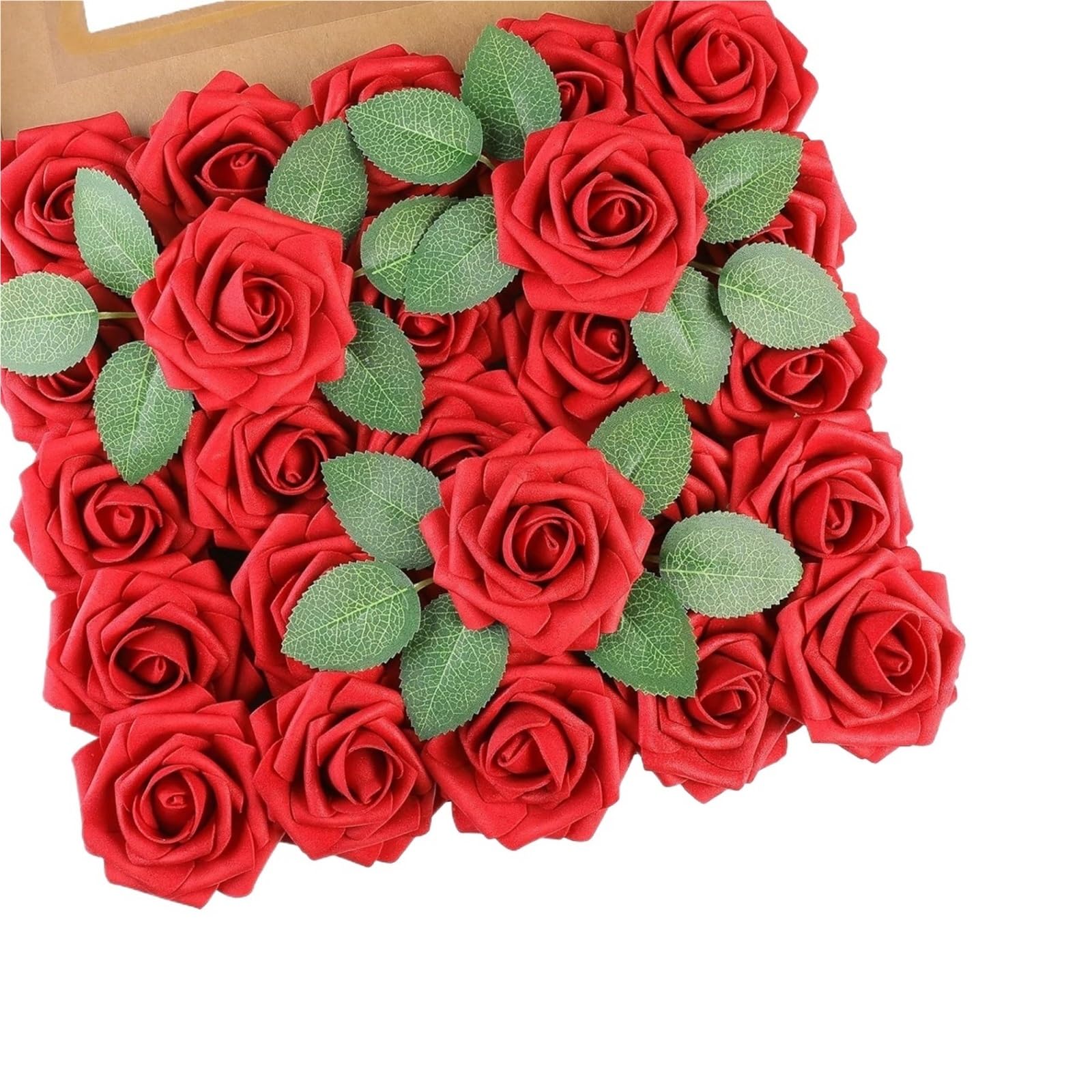 UBOHUZ 30Pcs Artificial Flowers, Fake Roses W/stem For DIY Wedding Bouquets Centerpieces Arrangements Party Home Decorations for Wedding Bridal Bouquet(Color 5)