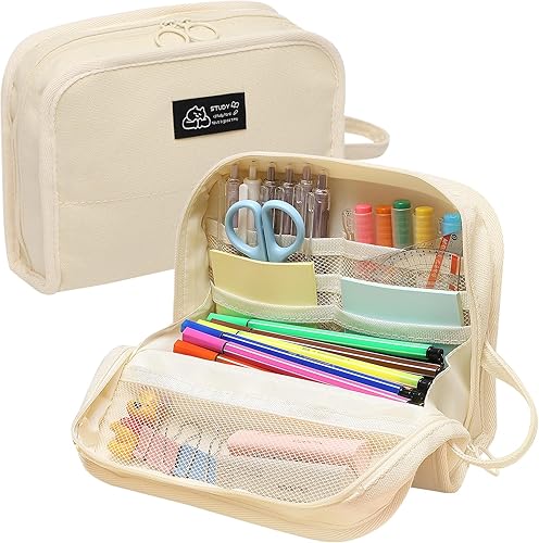 Toplive Estuche para lápices de alta capacidad, bolsa grande para lápices, bolsa para bolígrafos minimalismo, papelería de oficina para la escuela