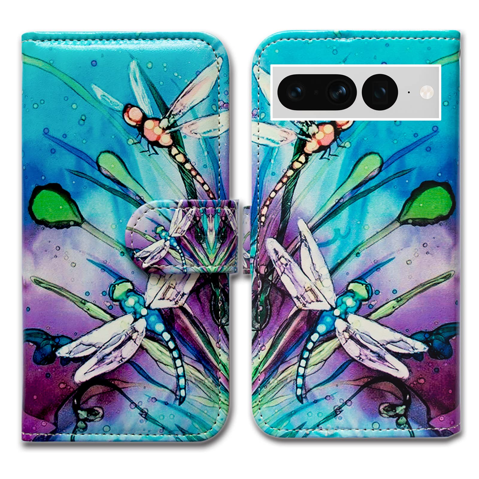 Bcov Galaxy A32 5G Case, Cute Dragonfly Leather Flip Phone - View #14