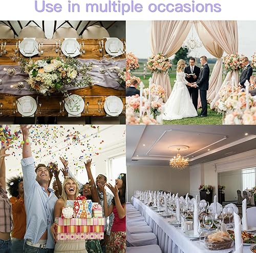 Miniatura 7 de 100 piezas de fajas elásticas de elastano con lazos para sillas, bandas de cubierta de silla con hebilla deslizante para eventos de boda, fiesta,