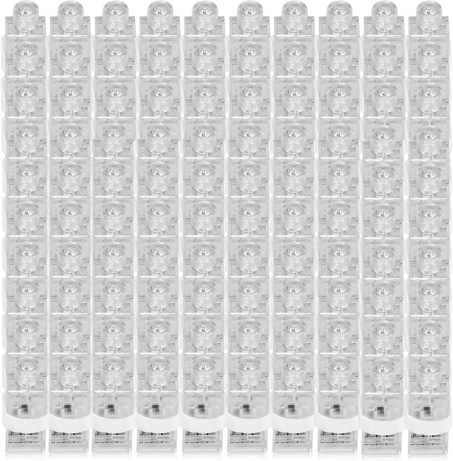 50PCS White LED Finger Lights for Kids - Bulk Party Favors, Glow Rings for Halloween, Easter Egg Hunt, Valentine's Day by California Cade Electronic