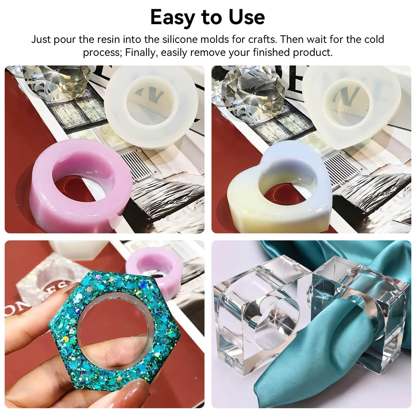 MOULE EN RÉSINE Bricolage De Coulée Pot Fleur Époxy D'ornement Plateau