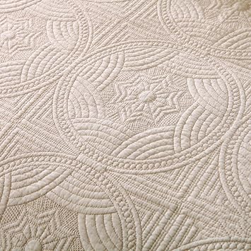 Embossed Stitching Design Bedspread Coverlet Set Oversized Reversible All Season Bed Cover 230X250cm