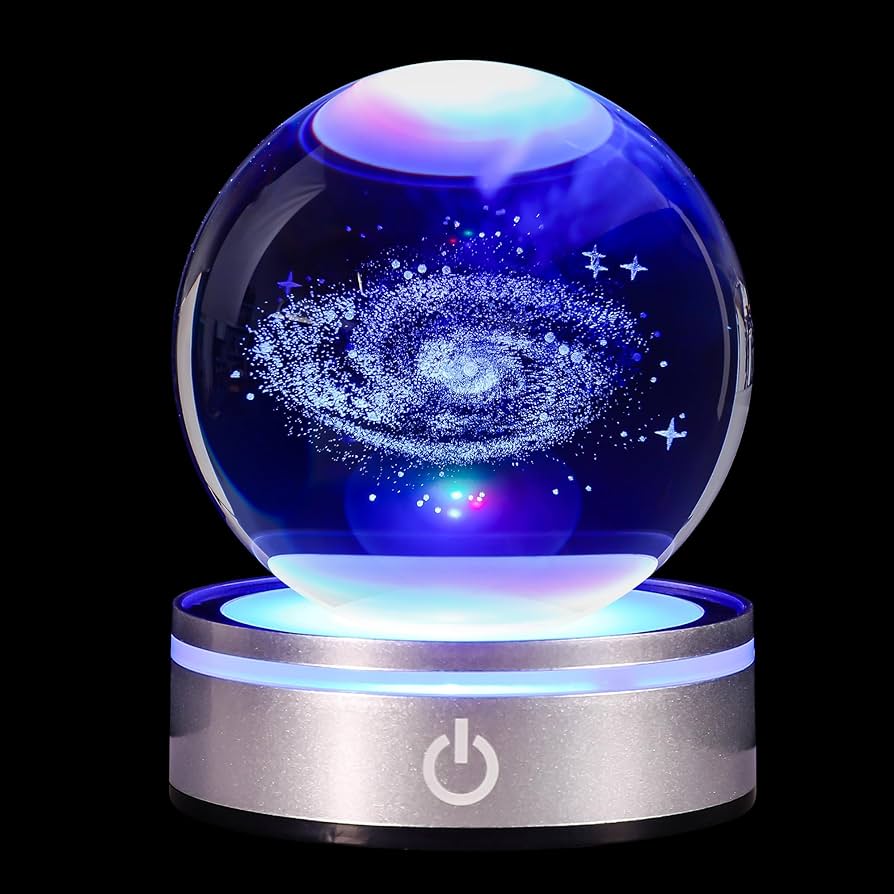 Amazon.co.jp: 3Dギャラクシークリスタルボール、ナイトライト