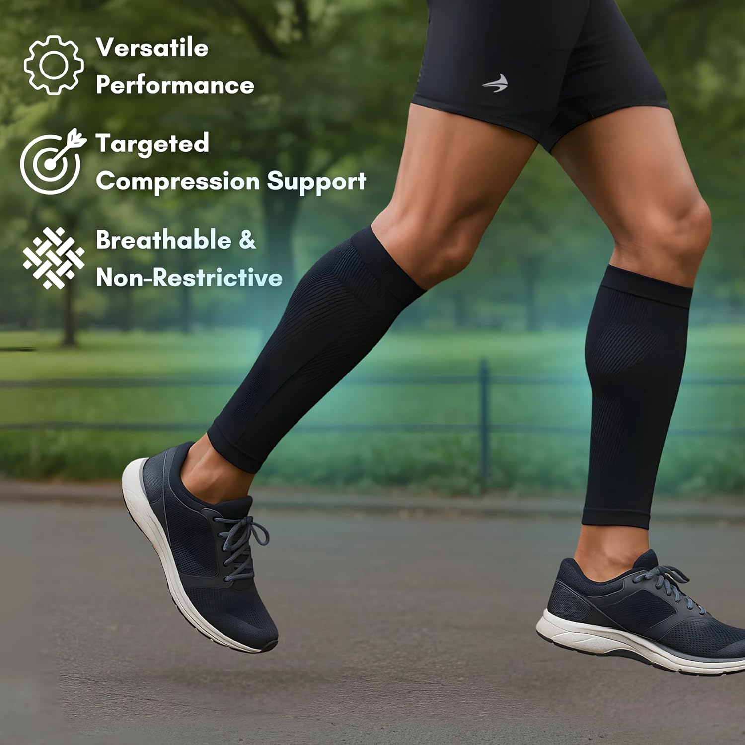 CompressionZ Calf Compression Sleeves for Men & Women | Running Shin Splint Support - Footless Socks Varicose Pain Relief - Image 6