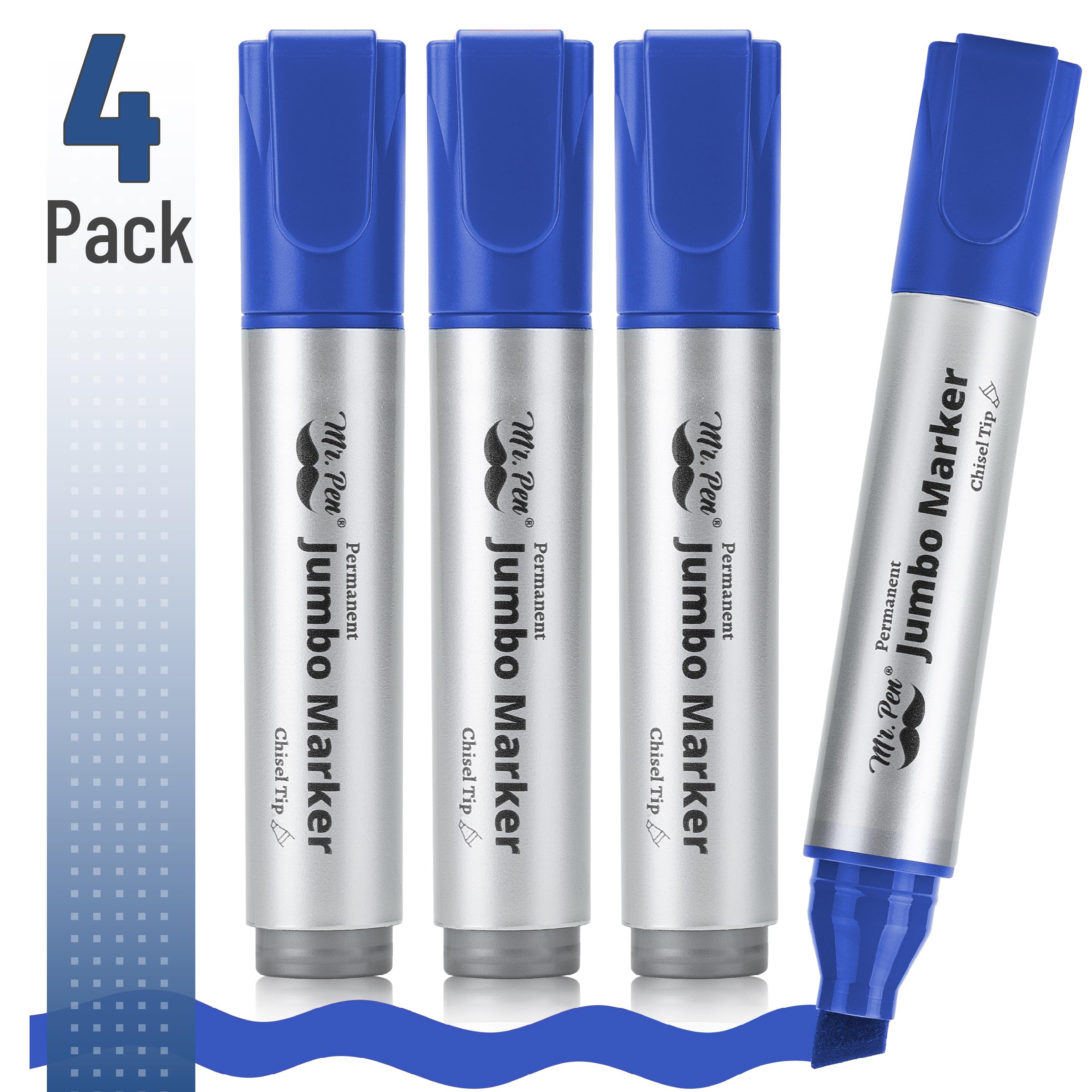 Amazon.com : Mr. Pen- Jumbo Permanent Markers, 4 Pack, Blue