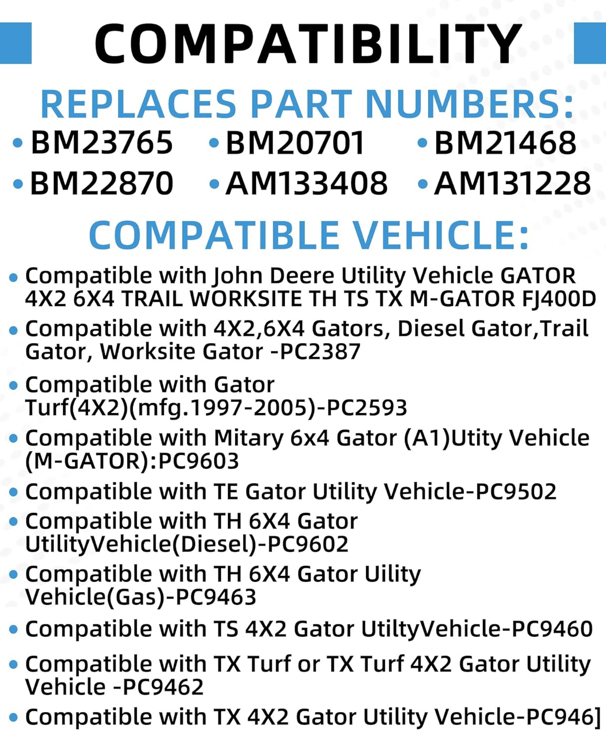 BM20701 Upgraded 12V Electric Cargo Box Power Lift Kit Actuator Compatible with John Deere Gator 4X2 6X4 Trail Worksite TH TS TX Replaces AM133408 AM131228 BM23765 BM21468 BM22870