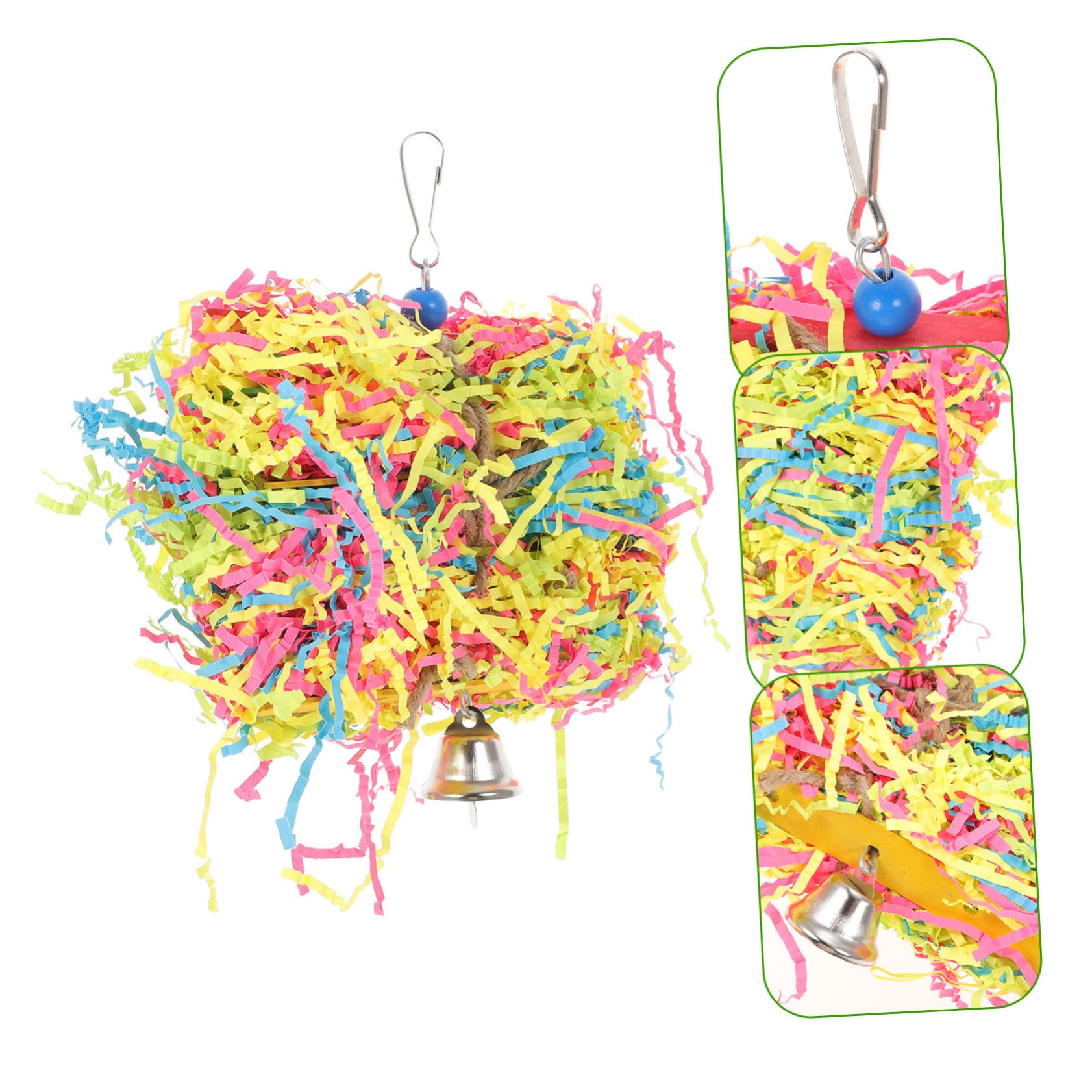 Yardwe 3piezas Juguete Masticable para Pájaros Juguete para Cockatiel y Periquitos para Masticar y para Actividades Físicas y Entretenimiento De Aves