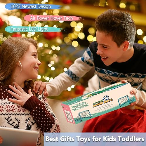 Miniatura 2 de BaLaM Hover - Pelota de fútbol para niños de 3 a 8 años, regalos de cumpleaños de Navidad para niños de 3, 4, 5, 6, 7, 8, con 2 objetivos y redes,