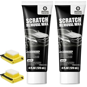 Universal Car Scratch Remover & Polishing Compound, Upgraded Auto Paint Restorer Kit for Light Scratches, Swirls & Scuffs, Safe for All Vehicle Colors, Easy DIY Clear Coat Repair with Sponge